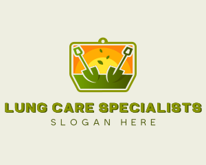 Shovel Landscaping Lawn Care logo design