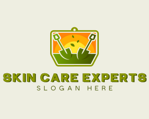 Shovel Landscaping Lawn Care logo design