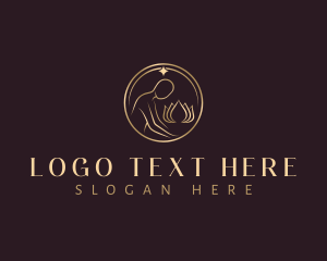 Reflexology - Lotus Massage Spa logo design