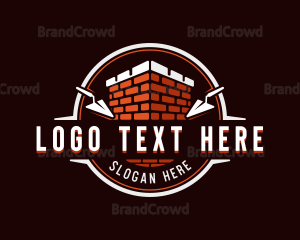 Brick Trowel Construction Logo