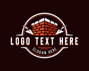Cement - Brick Trowel Construction logo design