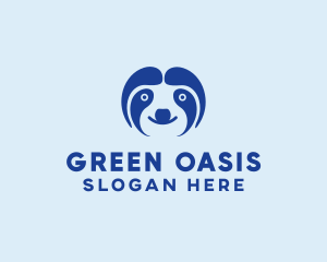Cute Sloth Face  logo design