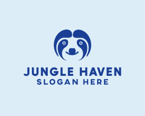 Cute Sloth Face  logo design