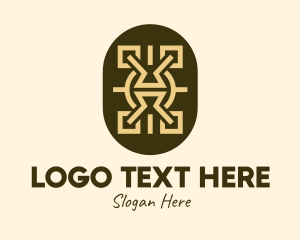 Shield - Tribal Pattern Shield logo design