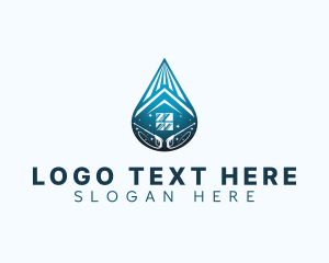 Cleaner - Droplet Home Cleaning logo design