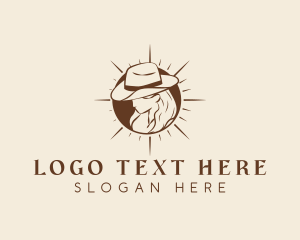 Bohemian - Cowgirl Hat Western Fashion logo design