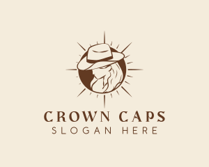 Headwear - Cowgirl Hat Western Fashion logo design