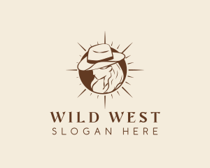 Buckaroo - Cowgirl Hat Western Fashion logo design
