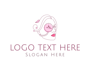 Minimalist - Lady Fashion Time logo design