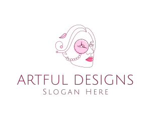 Lady Fashion Time  logo design