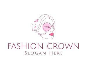 Lady Fashion Time  logo design