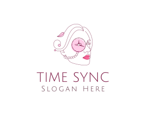 Lady Fashion Time  logo design