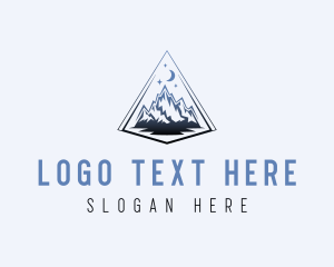 Emblem - Mountain Outdoor Adventure logo design