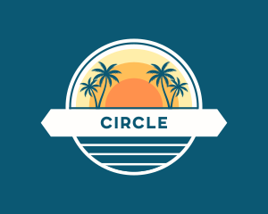 Tropical Sun Beach Logo