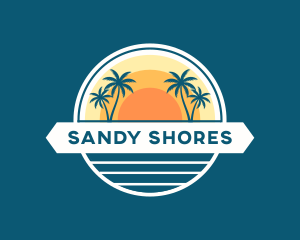 Tropical Sun Beach logo design