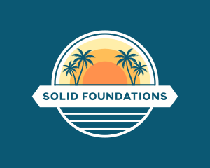 Coast - Tropical Sun Beach logo design