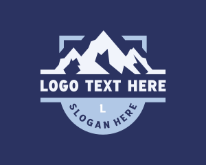 Hiking - Mountain Peak Summit logo design