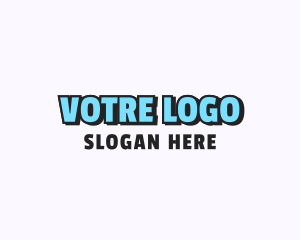 Playful - Simple Cartoon Wordmark logo design