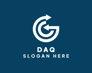 White - Digital Logistics Letter G logo design