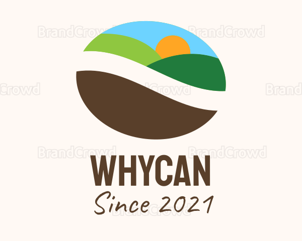 Country Coffee Bean Logo