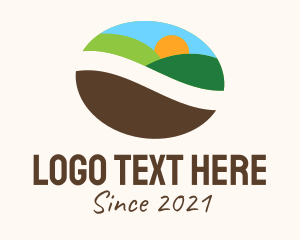 Organic - Country Coffee Bean logo design