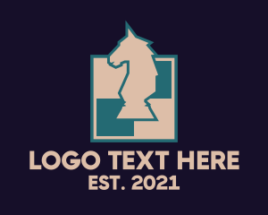 Geoemtric - Horse Chess Tournament logo design