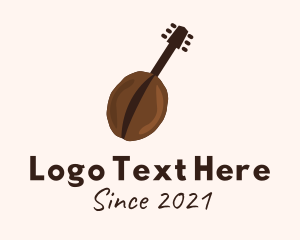 Mandolin - Coffee Bean Guitar logo design