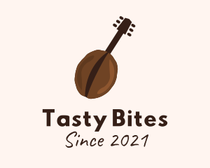Cafeteria - Coffee Bean Guitar logo design