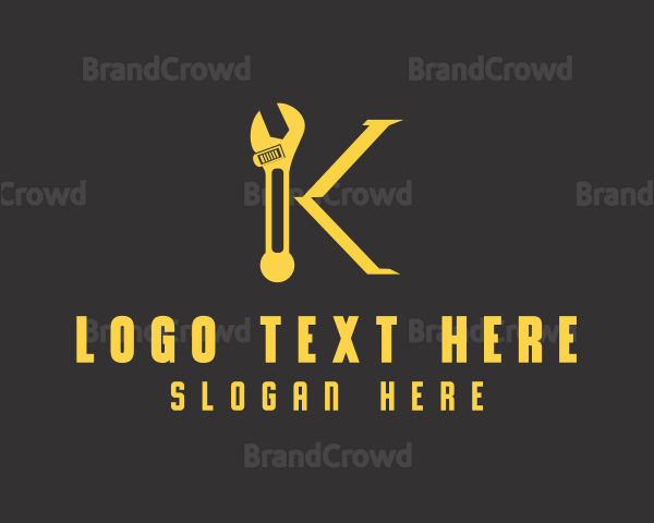 Handyman Tool Letter K Logo