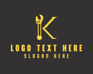 Letter K - Handyman Tool Letter K logo design