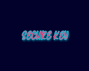 Neon Glow Handwriting  Logo