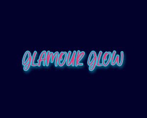 Neon Glow Handwriting  logo design