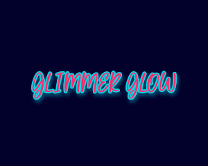 Neon Glow Handwriting  logo design