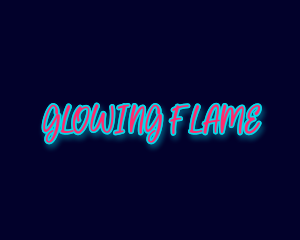 Neon Glow Handwriting  logo design