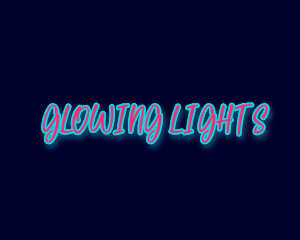 Neon Glow Handwriting  logo design