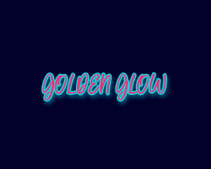 Neon Glow Handwriting  logo design