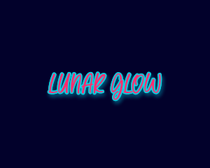 Neon Glow Handwriting  logo design