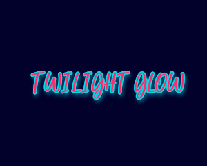 Neon Glow Handwriting  logo design