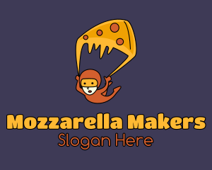 Mozzarella - Human Pizza Parachute logo design