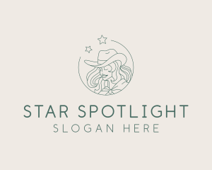 Cowgirl Star Rodeo logo design