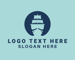 Explorer - Sailing Nautical Galleon logo design