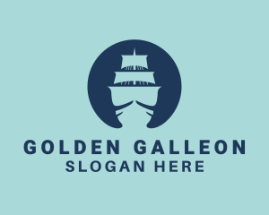 Sailing Nautical Galleon logo design