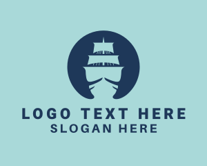 Voyage - Sailing Nautical Galleon logo design