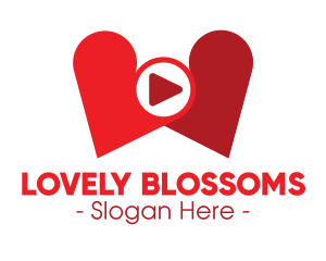 Lovely - Lovely Heart Media Player logo design