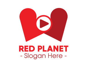 Lovely Heart Media Player logo design