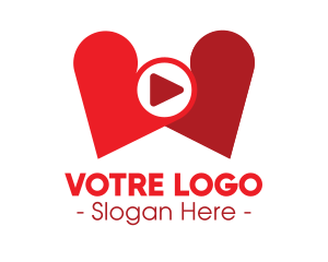 Mobile Application - Lovely Heart Media Player logo design