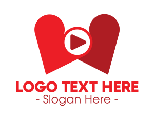 Lovely - Lovely Heart Media Player logo design