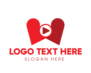 Lovely - Lovely Heart Media Player logo design