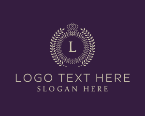 Luxury - Royal Crown Wreath Boutique logo design