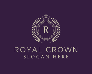 Royal Crown Wreath Boutique logo design